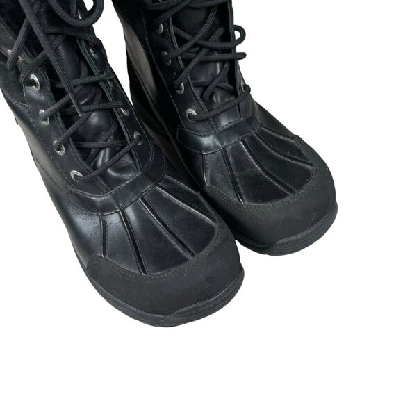 Ugg Boots Butte 5521 Waterproof Shearling Lined Black Leather Mens US 10 Vibram - Picture 3 of 14
